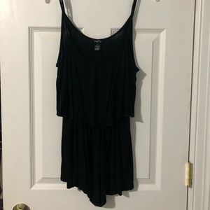 black spaghetti strap romper